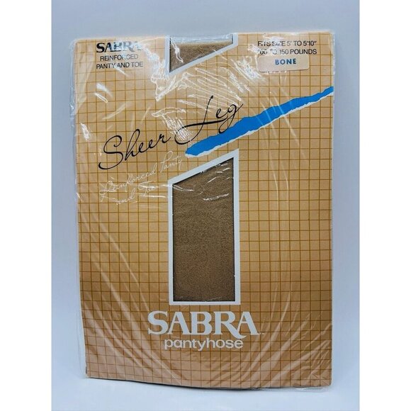 Vintage Lot Of 7 Sabra Pantyhose NWT Bone - Picture 5 of 5